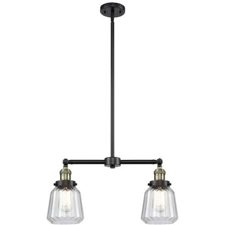Innovations Lighting 2 Light Small Bell 22 Inch Chandelier, 694301 209-BAB-G142